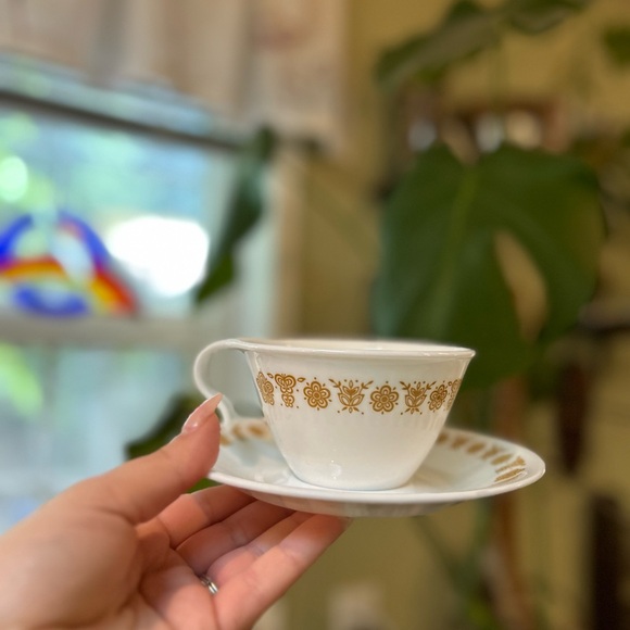 Corelle Other - Butterfly gold Corelle hook cup and saucer
